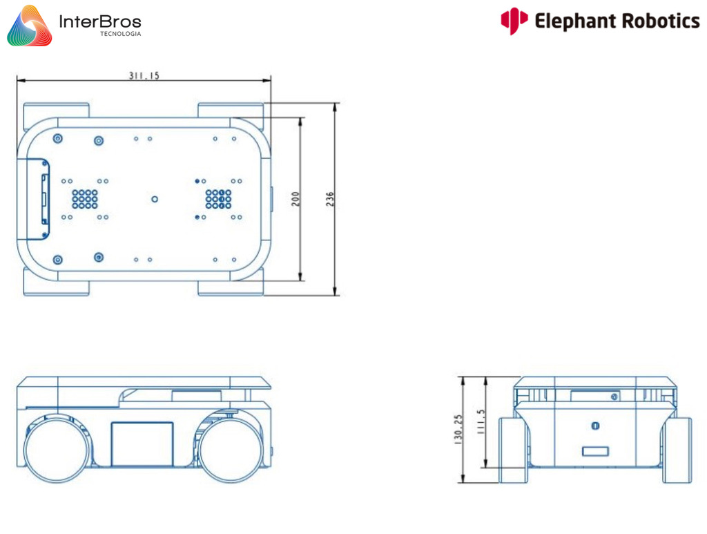 Elephant Robotics MyAGV 2023 , NVIDIA Jetson Nano ou Raspberry Pi , Autonomous Navigation Smart 4-Wheel Drive Vehicle , Educacional , Industrial , +8 anos - comprar online