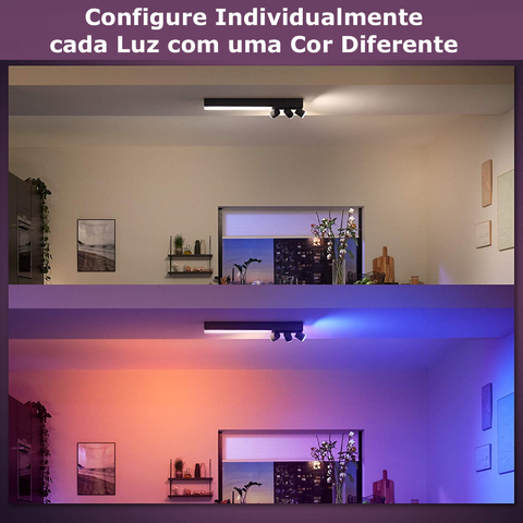 Philips Hue White & Color Ambiance Centris l Smart 3-Spots Ceiling Bar l Luminária de Teto l Ajuste cada Luz Individualmente l Poderoso Fluxo Luminoso 2.810 lumen l Compatível com Alexa, Apple Homekit & Google Assistant | Funciona com Bluetooth e/ou com a Hue Bridge en internet