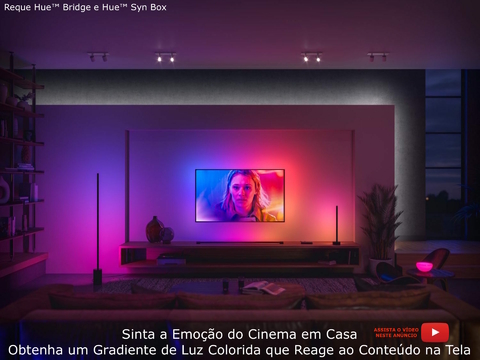 Philips Hue White & Color Ambiance Gradient Floor Signe + Philips Hue Play Gradient Light Tube Large TVs de 60" e Maiores na internet