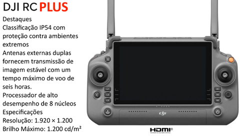 DJI RC Controller Plus , Compatível com Matrice 30 Series , IP54 Aprova d'água , Display 7" - Loja do Jangão - InterBros