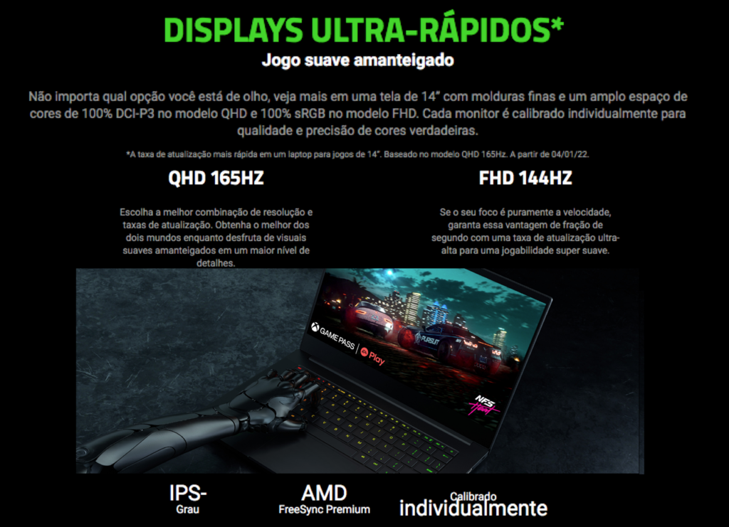 Razer® 14" l Razer® Blade 14 Gaming Laptop , 16GB RAM , 1TB SSD , RZ09-0427EE23-R3U1 - Loja do Jangão - InterBros