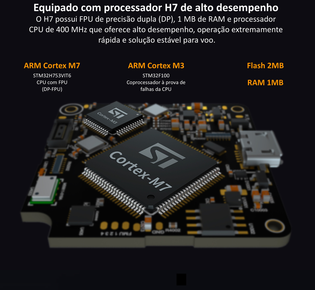 CubePilot Cube Orange+ Standard Set Carrier Board ADS-B (IMU V8) - Loja do Jangão - InterBros