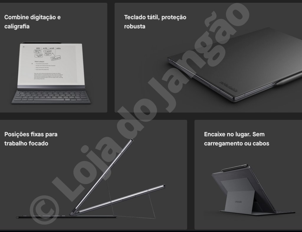 Remarkable 2 Tablet Digital ePaper e-Ink + TYPE FOLIO + MARKER PLUS + REFILL 25 TIPS - Loja do Jangão - InterBros