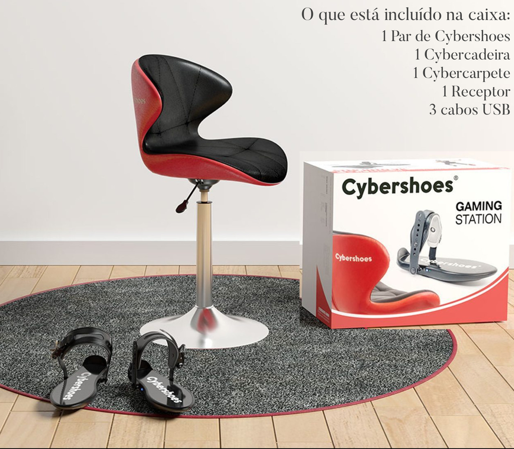 Imagem do Cybershoes Gaming Station l VR Foot Tracker l for Oculus Quest & Steam VR l Use com seu headset VR para caminhar ou correr em jogos VR l Experimente o poder dos games de realidade virtual.