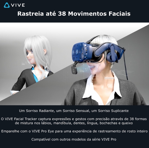 HTC VIVE Pro 2 Headset l Resolução 5K l Taxa de 120 Hz l Campo visão 120° l 99HASW001-00