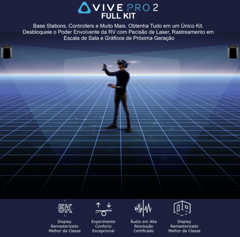 HTC VIVE VR Pro 2 Full Kit + VIVE Trackers 3.0 + Cintas Rebuff - online store