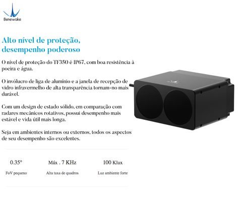 Benewake TF350 Ultra Long Range LiDAR IP65 - Loja do Jangão - InterBros