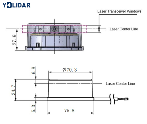 YDLIDAR TG50 360º 2D LiDAR Laser Scanner IP65 50 mts - Loja do Jangão - InterBros