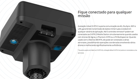 DJI D-RTK 2 High Precision GNSS Mobile Station l Estação Base Móvel l Drones UAV l Compatível com Agras, Matrice 300 RTK e Phantom 4 RTK l Pronta Entrega - loja online