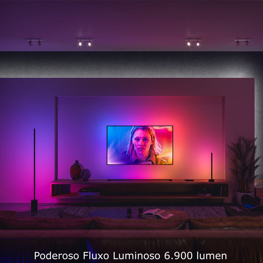 Philips Hue White & Color Ambiance Gradient Floor Signe + Philips Hue Play Gradient Light Tube Large TVs de 60" e Maiores - loja online