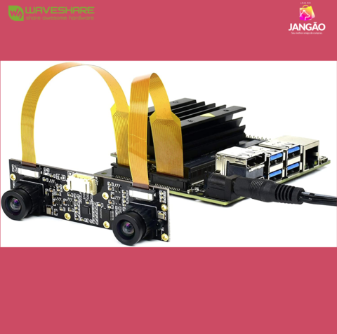 Nvidia Jetson Nano Developer Kit B01 + Waveshare Binocular Camera Depth Stereo Module 8MP - Loja do Jangão - InterBros