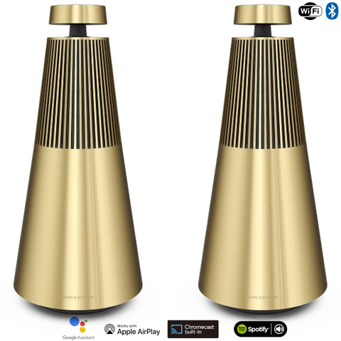 Bang & Olufsen Beosound 2 l Brass Tone l Wireless Multiroom Speaker l Auto Falante Multi-Room 360º l Acoustic Lens Technology l WiFi & Bluetooth l Chromecast & Google Assistant Integrados l Compatível com Apple 2 & Spotify Connect l Recomendado para áreas de 10m² até 60m² - buy online