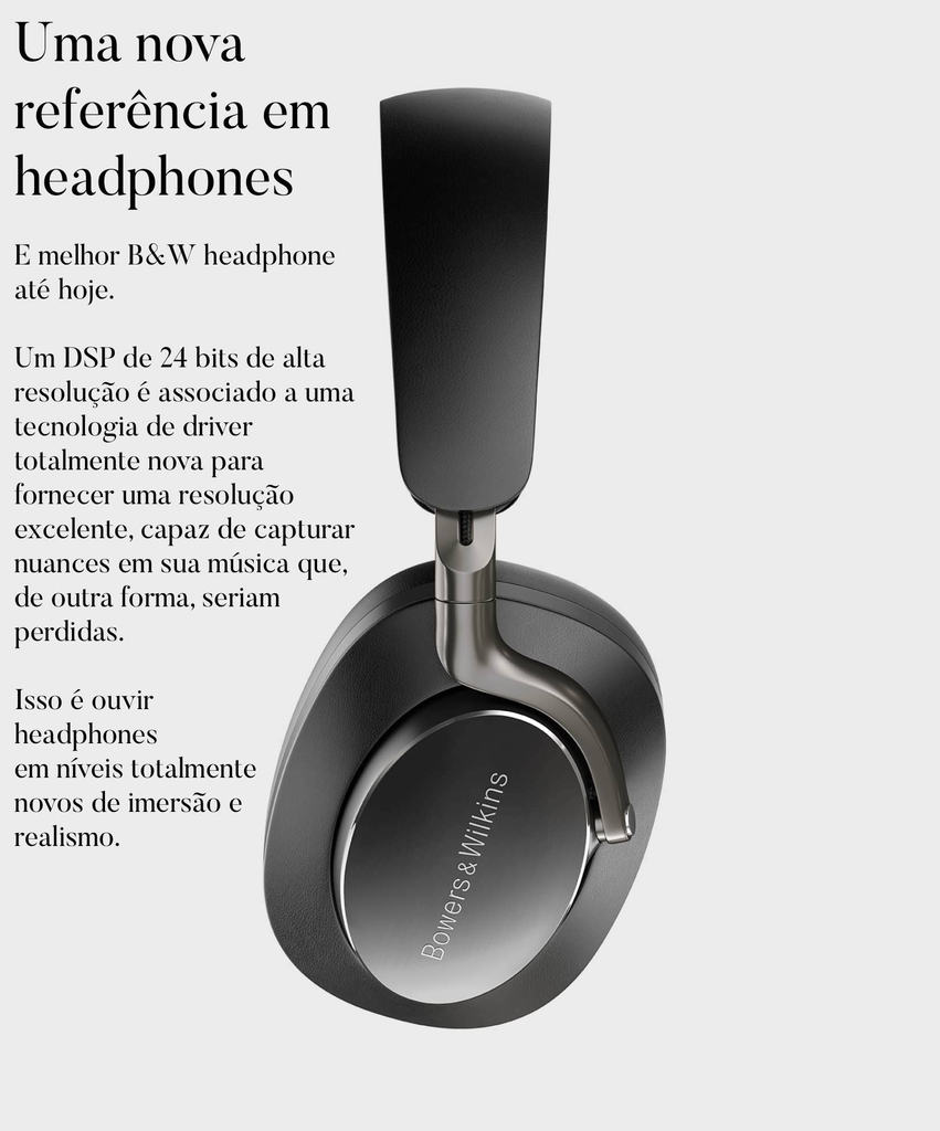 Bowers & Wilkins PX8 l Over-Ear Wireless Headphones l Cones de carbono angulares l Até 30 horas de bateria l Escolha sua cor - tienda online