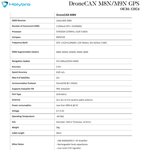 Holybro DroneCAN M8N l Sistema de GPS l UAVs & Drones l 12024 - Loja do Jangão - InterBros