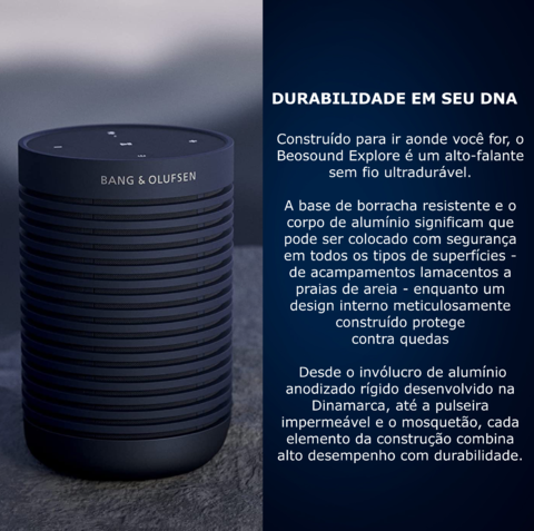 Bang & Olufsen Beosound Explore Bluetooth Portátil até 28 hrs de Bateria IP67 a Prova d'água e Areia Escolha a Cor - Loja do Jangão - InterBros