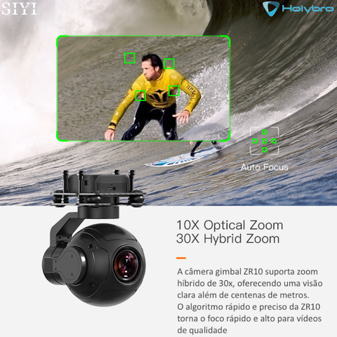 Holybro SIYI ZR10 2K 4MP QHD 30X Híbrido Zoom Gimbal Camera 400 MP Drones Robots UAV UGV USV 31141 - Loja do Jangão - InterBros