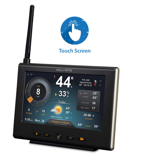 Imagem do AcuRite 5-in-1 Estação Meteorológica Display Touch Screen de Alta Definição Sensor Raios Previsões by Dark Sky Compatível com Weather Underground WiFi