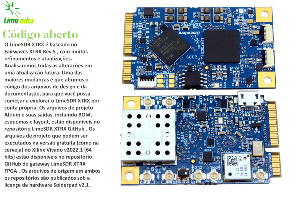 Lime Microsystems LimeSDR XTRX Software-Defined Radio Board - Loja do Jangão - InterBros