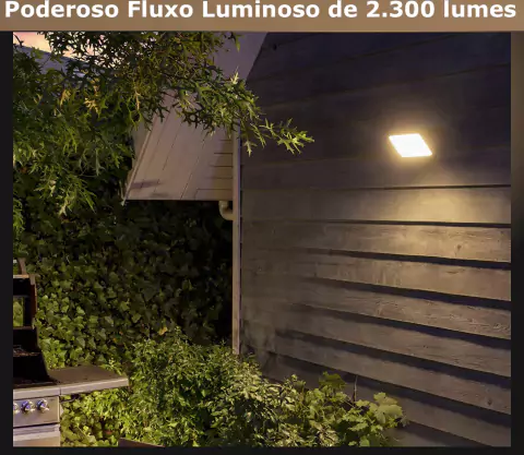 Imagem do Philips Hue Discover Outdoor Floodlight + Hue Dusk-to-Dawn Sensor de Movimento Outdoor l Luminária de Parede l Projetor de Segurança l Poderoso Fluxo Luminoso 2.300 lumen l LED Integrado l Compatível com a Alexa, Apple Homekit & Google Assistant | Requer Hue Bridge