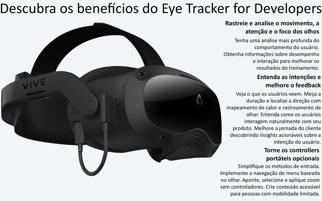 Imagen de HTC VIVE VR FOCUS 3 EYE & FACIAL TRACKING , VIVE Sync , MetaHuman , A nova era da VR empresarial