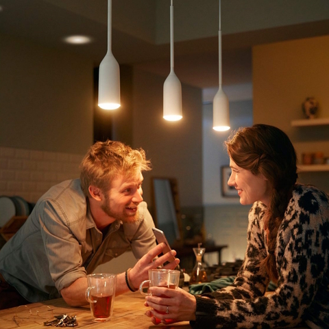 Philips Hue White Ambiance Devote l Smart LED Pendant l Luminária Pendente Inteligente l Copas, Cozinhas e Cabeceira l Compatível com Alexa, Apple Homekit & Google Assistant l Funciona com Bluetooth e/ou com a Hue Bridge - Loja do Jangão - InterBros