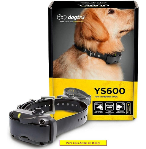 Dogtra YS600 No Bark E-Collar | Coleira Eletrônica Anti Latido | Cães acima de 15 Kgs | Sensor de Reconhecimento de Latido | Correção Automática por Vibração ou Estática | A Prova D' Água