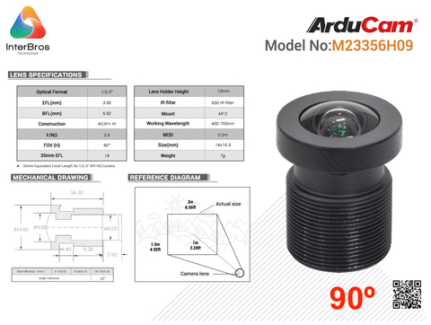 Arducam M12 Lens Kit 6 for Raspberry Pi High Quality IMX477 Camera, LK003 - Loja do Jangão - InterBros