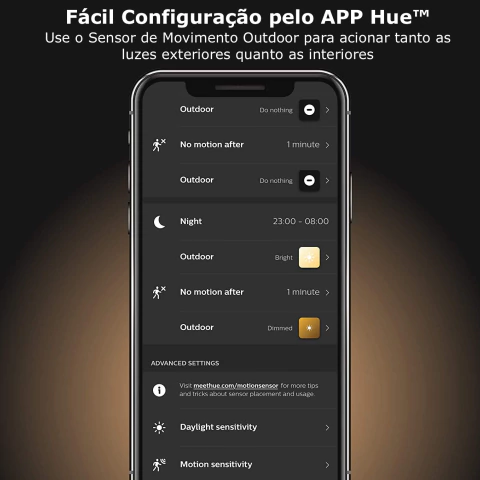 Imagem do Philips Hue Discover Outdoor Floodlight + Hue Dusk-to-Dawn Sensor de Movimento Outdoor l Luminária de Parede l Projetor de Segurança l Poderoso Fluxo Luminoso 2.300 lumen l LED Integrado l Compatível com a Alexa, Apple Homekit & Google Assistant | Requer Hue Bridge