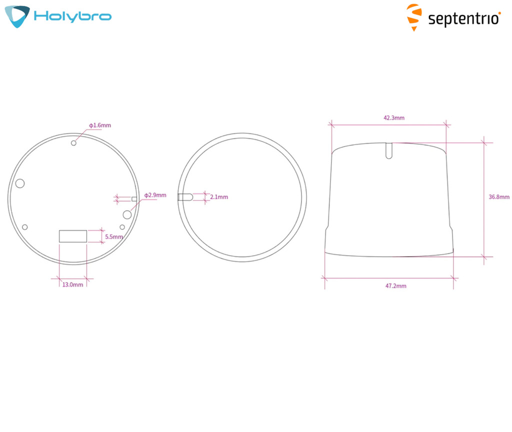 Holybro H-RTK F9P Ultralight U-Blox ZED-F9P High Precision GPS 12053 - tienda online