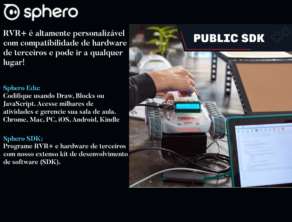 Sphero RVR+: carro robô programável para iniciantes, programadores e inventores | Personalizável e expansível | Aprenda codificação e ciência da computação | Compatível com Micro:bit e Raspberry Pi - loja online