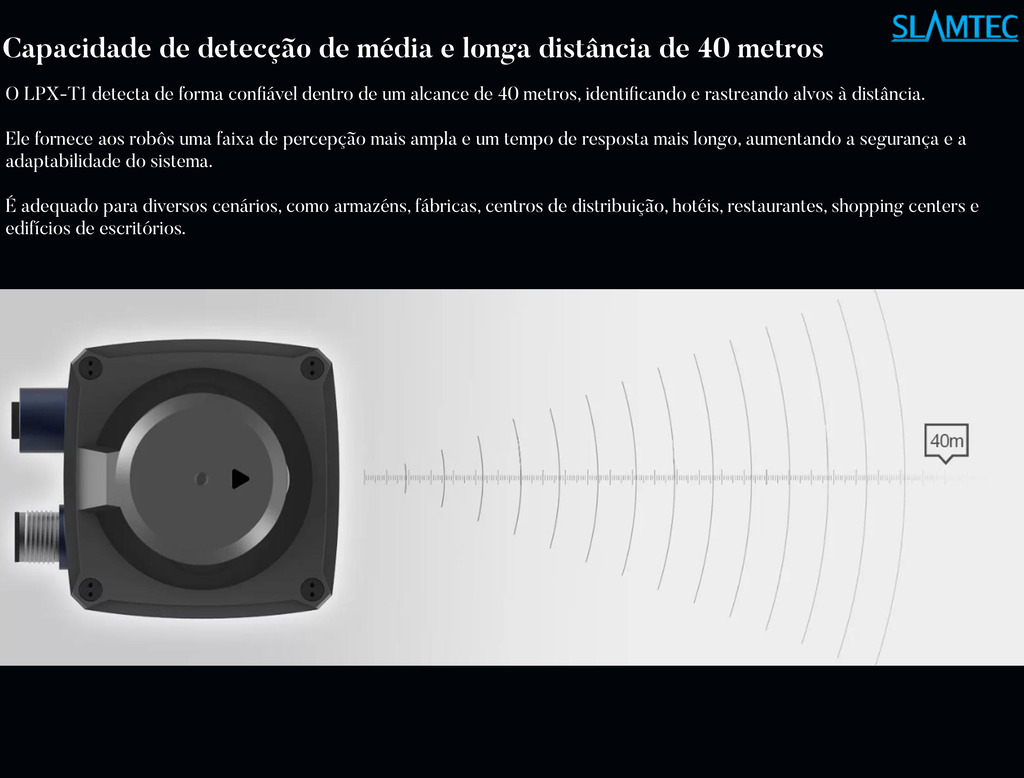 Slamtec RPLIDAR LPX-T1M4 TOF LiDAR , 40 Meters Distance Module , Indoor & Outdoor - loja online