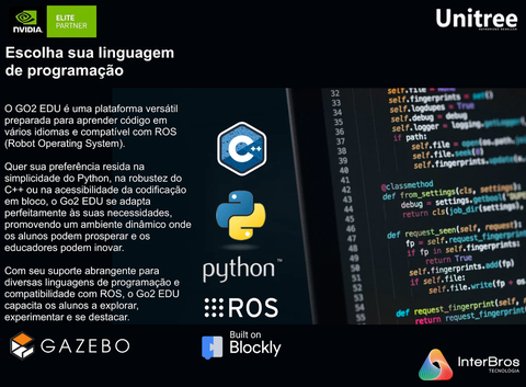 UNITREE GO 2 EDU PLUS U2 , NVIDIA Jetson Orin NX 16GB 100Tops - Loja do Jangão - InterBros