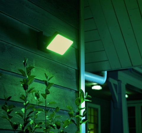 Philips Hue Discover Outdoor Floodlight l Luminária de Parede l Projetor de Segurança l Poderoso Fluxo Luminoso 2.300 lumen l LED Integrado l Compatível com a Alexa, Apple Homekit & Google Assistant | Requer Hue Bridge - loja online