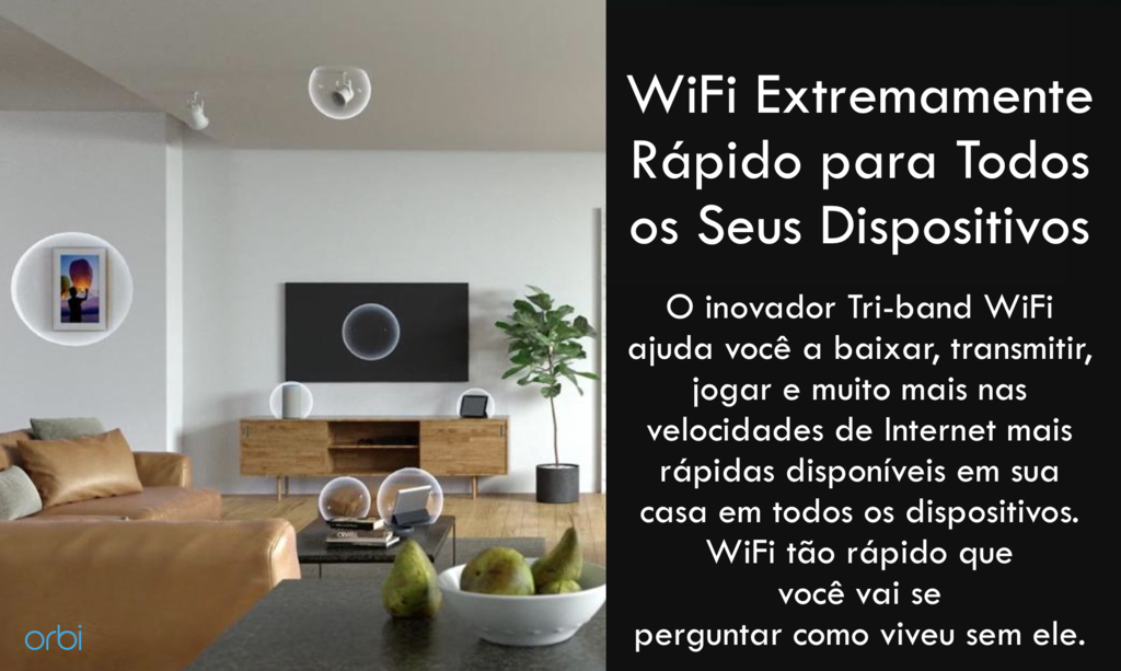 Netgear Orbi RBS750 Triband Mesh Wifi6 | Satélite Adicional para as Linhas RBK752 , RBK753 e RBK754 | Extende o WiFi em até 232m² - comprar online