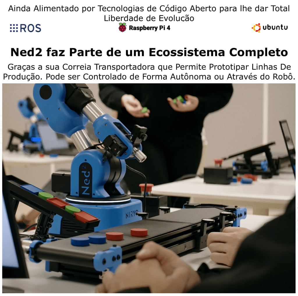 Imagem do Niryo Ned 2 Braço Robótico Colaborativo , Novo Cobot de Seis Eixos