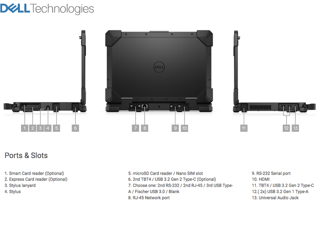 DELL Latitude 7330 Rugged Extreme Laptop i5 16GB RAM 512GB SSD - loja online