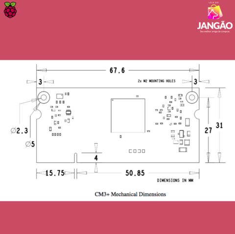 Raspberry Pi Compute Module 3 CM3+ | Aplicações Industriais | Disponível em 1GB , 8 GB , 16GB e 32GB - tienda online