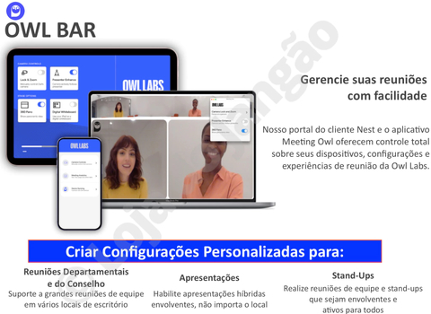 Owl Labs Meeting Owl 3 360° 1080p + OWL BAR 4K Frontal + Expansion Mic , Sistema Multi-Câmera de Videoconferência Inteligente on internet