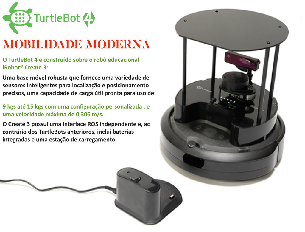 Imagen de Clearpath Robotics TurtleBot 4 Lite , Raspberry Pi 4 ROS 2 , Open Robotics , Plataforma Robot Educacional iRobot Create 3