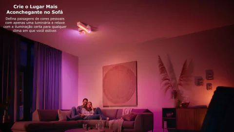 Philips Hue White & Color Ambiance Centris l Smart 2-Spots Ceiling Bar l Luminária de Teto l Ajuste cada Luz Individualmente l Poderoso Fluxo Luminoso 1.560 lumen l Compatível com Alexa, Apple Homekit & Google Assistant | Funciona com Bluetooth e/ou com a Hue Bridge - loja online