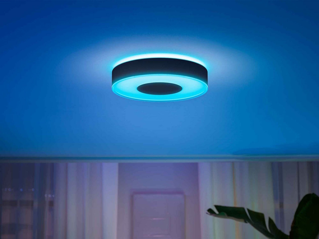 Philips Hue White & Color Ambiance Infuse l Smart Ceiling Large l Luminária Plafon de Teto Inteligente Grande l Feita para Espaços Maiores l WiFi e Bluetooth l Poderoso Fluxo Luminoso 3.700 lumen l LED Integrado l Compatível com Alexa, Apple Homekit & Google Assistant l Funciona com Bluetooth e/ou com a Hue Bridge