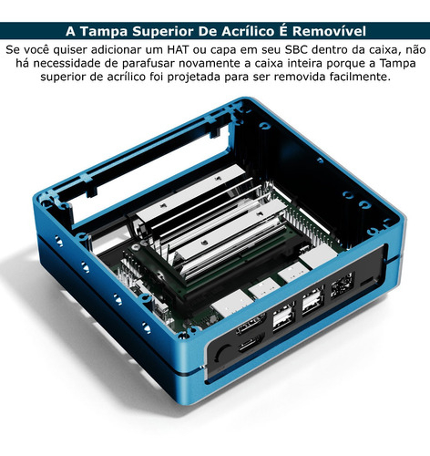 Seeed Studio re_Computer Case | Compatível para SBCs populares, incluindo ODYSSEY-X86J4105, Raspberry Pi, BeagleBone, Jetson Nano e NX | Estrutura Empilhável | Tampa removível de Acrílico - tienda online