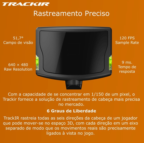 Imagen de TrackIr 5 Optical Head Tracker | TrackClip para Headsets Incluído | Rastreador que acompanha a posição e a orientação da sua cabeça | Gaming | Simulador | PC