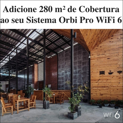 Netgear Orbi Pro SXK80B1 AX6000 WiFi6 Mesh Até 6Gbps | 4 SSIDs, VLAN, QoS | Triband Gigabit Mesh | 280m² - Loja do Jangão - InterBros