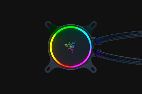 Razer Hanbo Chroma RGB l All-In-One Liquid Cooler l aRGB Pump Cap l Ventiladores aRGB silenciosos e potentes l Resfriamento líquido silencioso e eficiente l Suporte ao controlador Pulse Width Modulation l Escolha 240mm ou 360mm - Loja do Jangão - InterBros