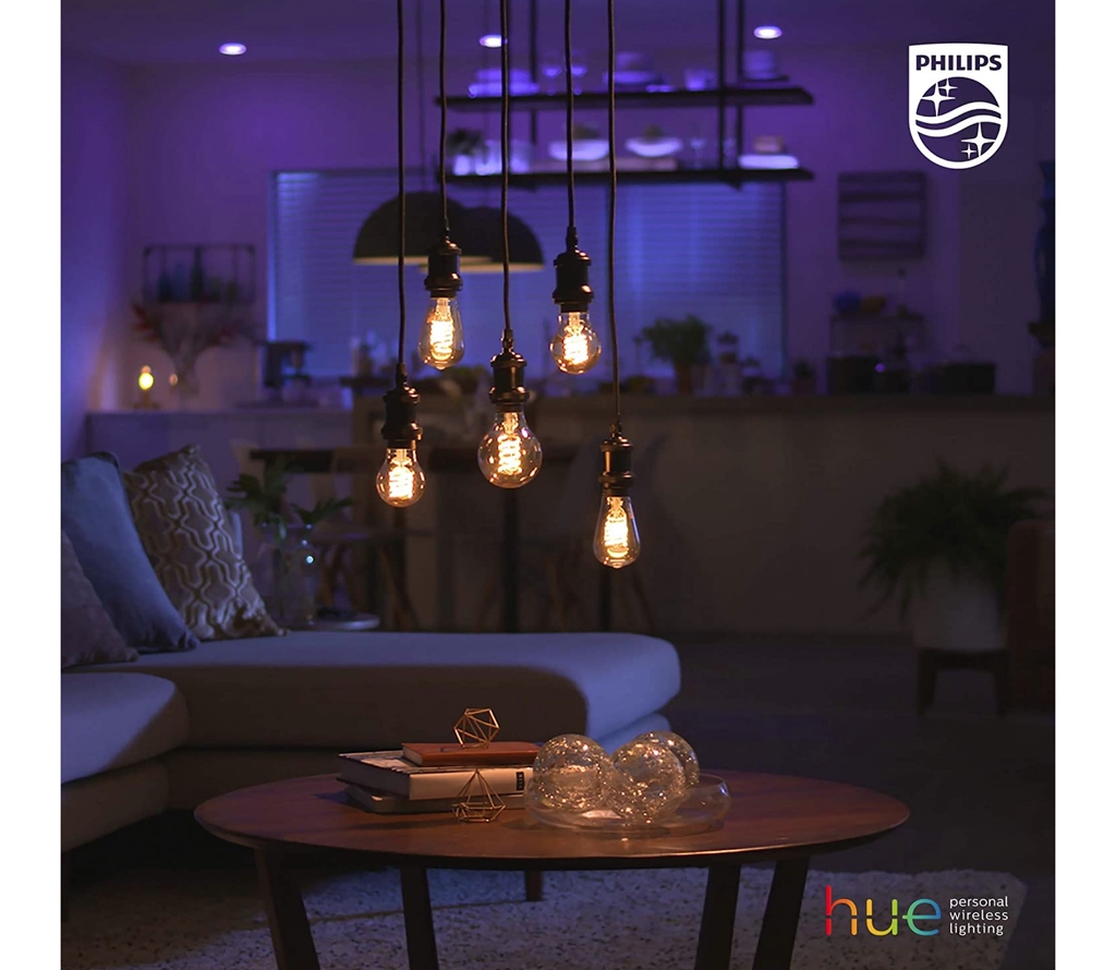 Philips Hue White Ambiance Dimmable Smart Filament l Estilo Edison ST19 l Lâmpada LED de Filamento Vintage l 2ª Geração l Mais Brilhantes l Branco Quente a Branco Frio | Compatível com Alexa, Apple Homekit & Google Assistant | Funciona com Bluetooth e/ou com a Hue Bridge - comprar online