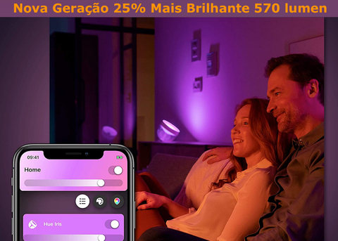 Philips Hue Iris l Limited Edition Silver l White and Color Ambiance l Bluetooth Table Lamp Smart Lighting l 2ª Geração l Luminária de Mesa e Piso l Compatível com Alexa, Apple Homekit & Google Assistant | Funciona com Bluetooth e/ou com a Hue Bridge l Kit3 - Loja do Jangão - InterBros