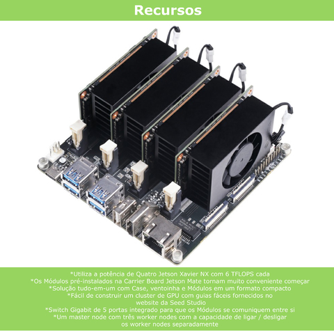 Jetson Mate Cluster Advanced AI | Incluídos 4 Módulos Nvidia Jetson NX - online store