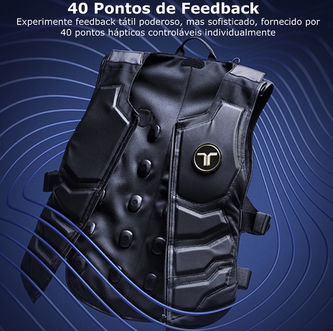 bHaptics Tactsuit l Wearable Haptic Vest , Colete Háptico , Trajes Hápticos de Corpo Inteiro , Compatível com VR PC PS4/5 XBOX