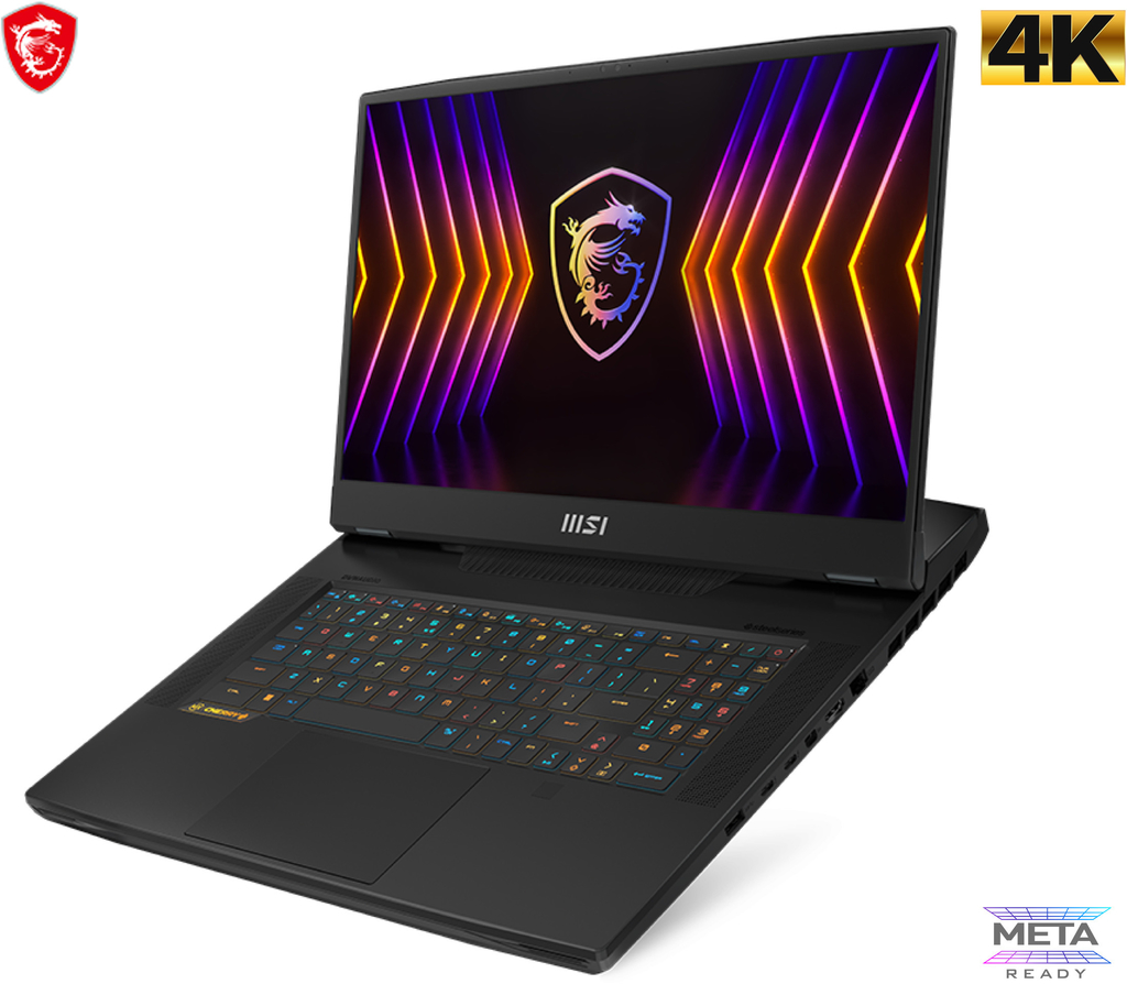 Image of MSI 17.3" GT77 Titan Gaming Laptop l 16 Cores CPU l Meta Universe Ready l Cooler Booster Titan l 1.5 GHz - 4.8 GHz Intel Core i9-12900 HX (12th Gen) l 32GB DDR5 RAM | 1TB NVMe SSD Gen4x4 l 17.3" 4K 3840 x 2160 120 Hz Display l NVIDIA GeForce RTX 3080 Ti (16GB GDDR6) l Win11 Pro l Dominância Total no mundo gamer l O Rei dos eSports l 12UHS-064